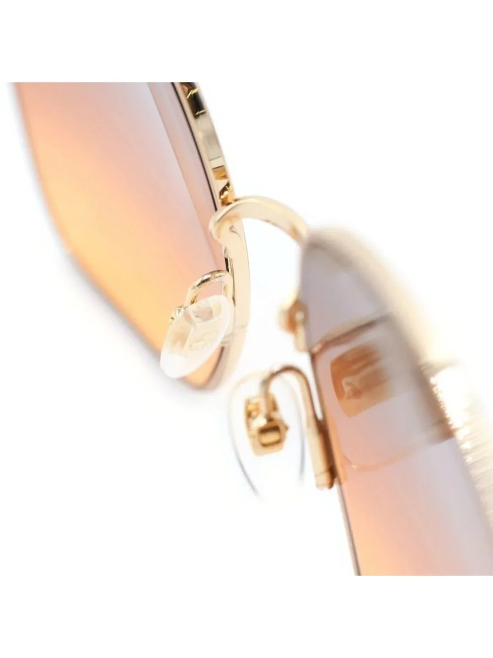 Gucci Square Horsebit Gradient Sunglasses Gold Brown 61 18‐140 Eyewear